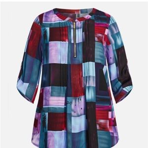 ‘Avenue’ Eastbrook Colorblock Top (Plus)